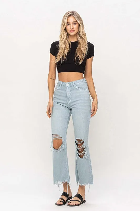 90's Vintage Crop Flare Jeans