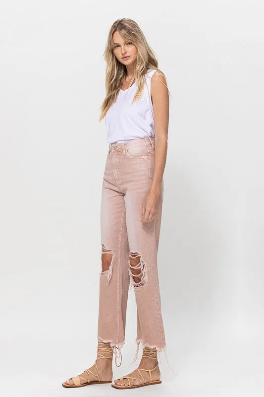 90S Vintage Crop Flare Jeans