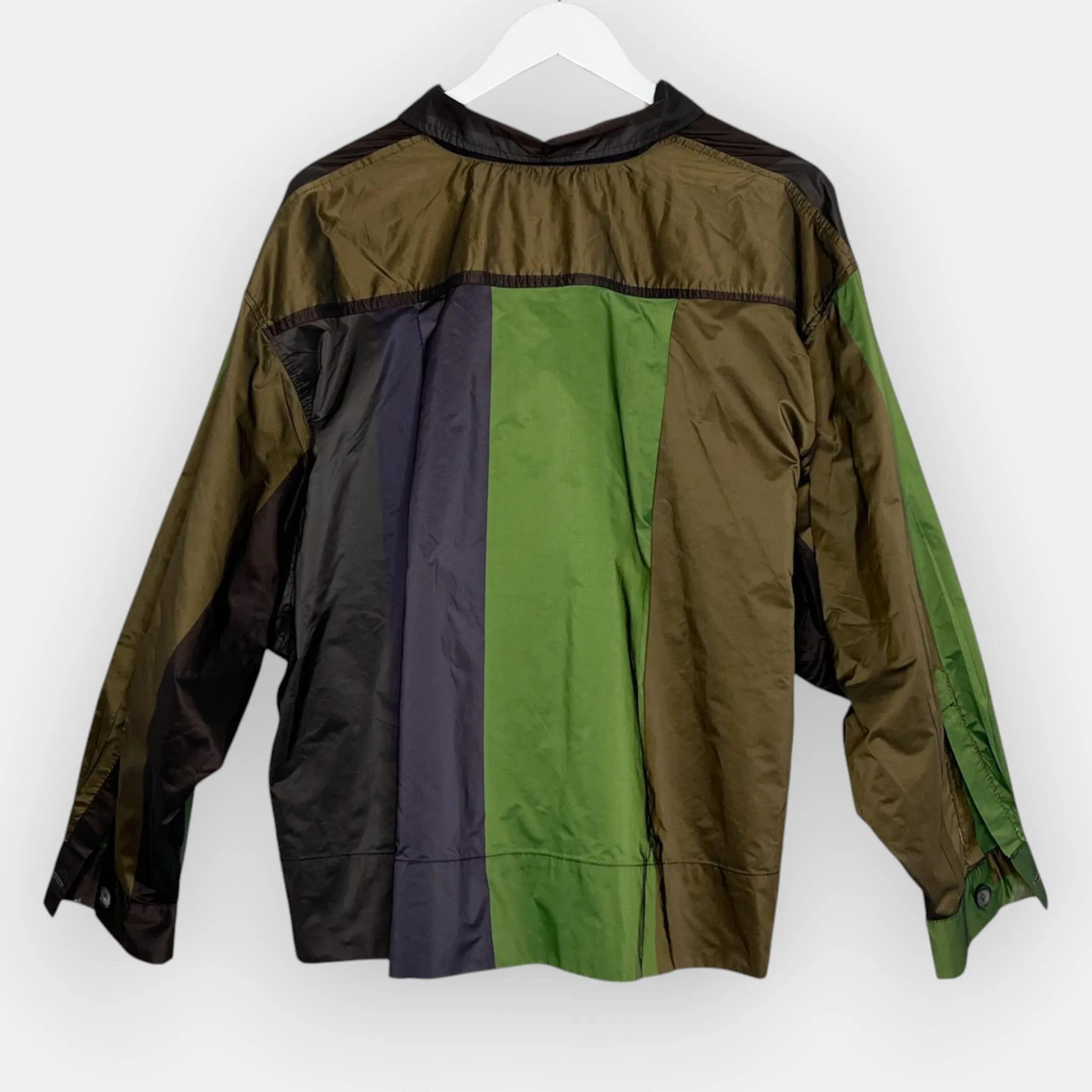 Alembika Green Cropped Boxy Shirt Forest Green Top M ~ AU12-14 [NEW]