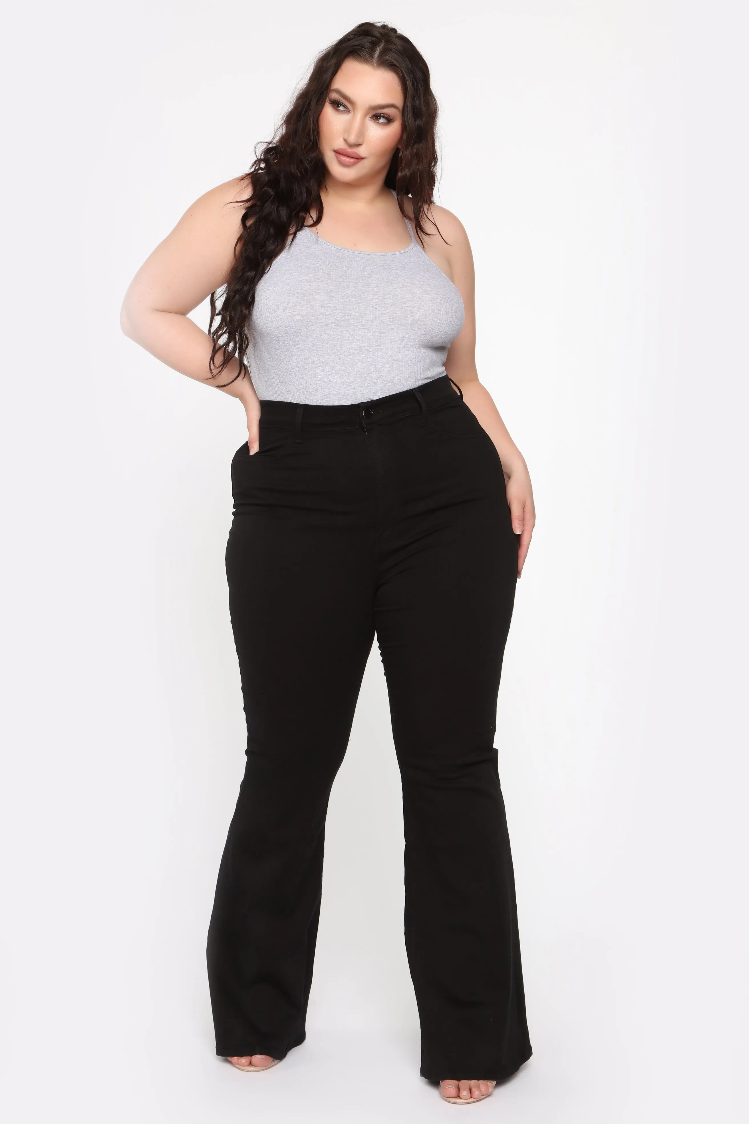 Bell Bottom Blues Jeans - Black