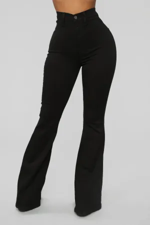Bell Bottom Blues Jeans - Black