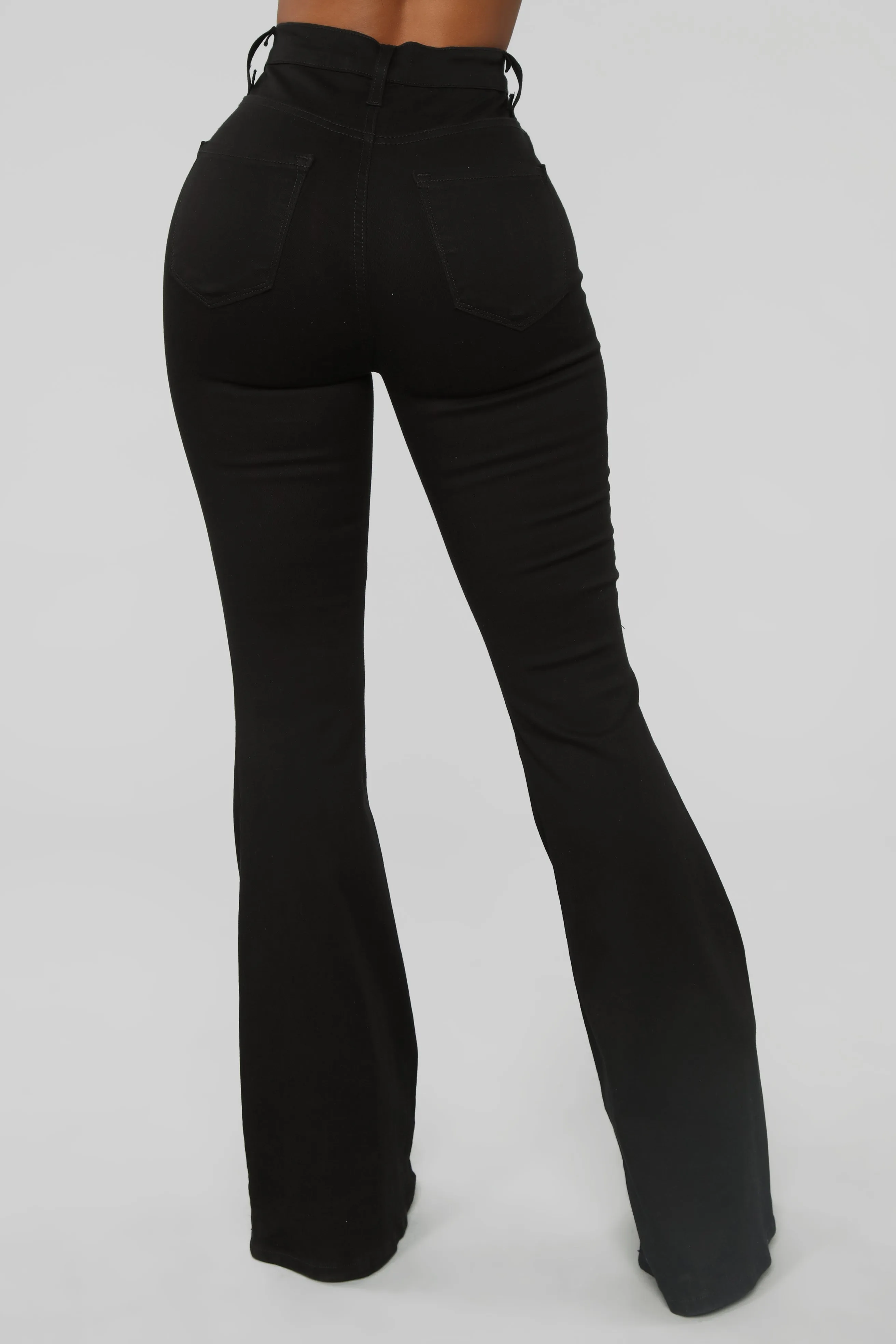 Bell Bottom Blues Jeans - Black