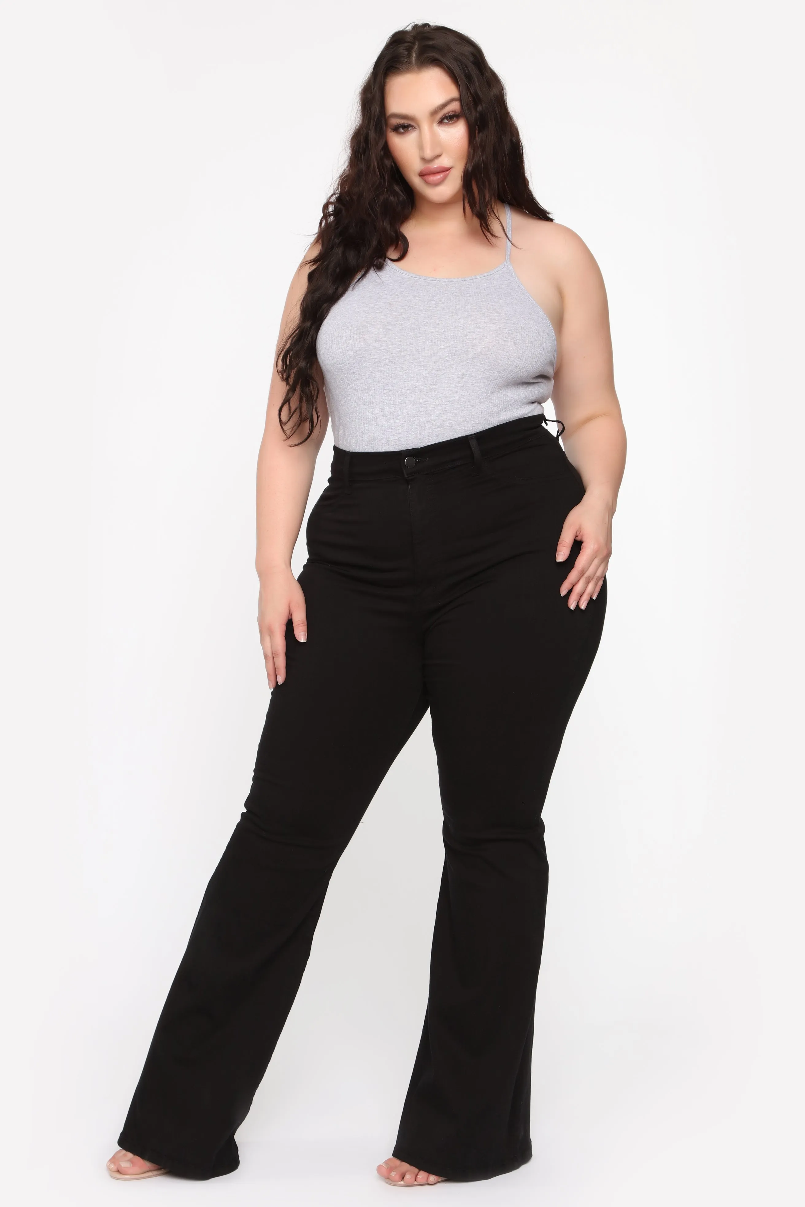 Bell Bottom Blues Jeans - Black