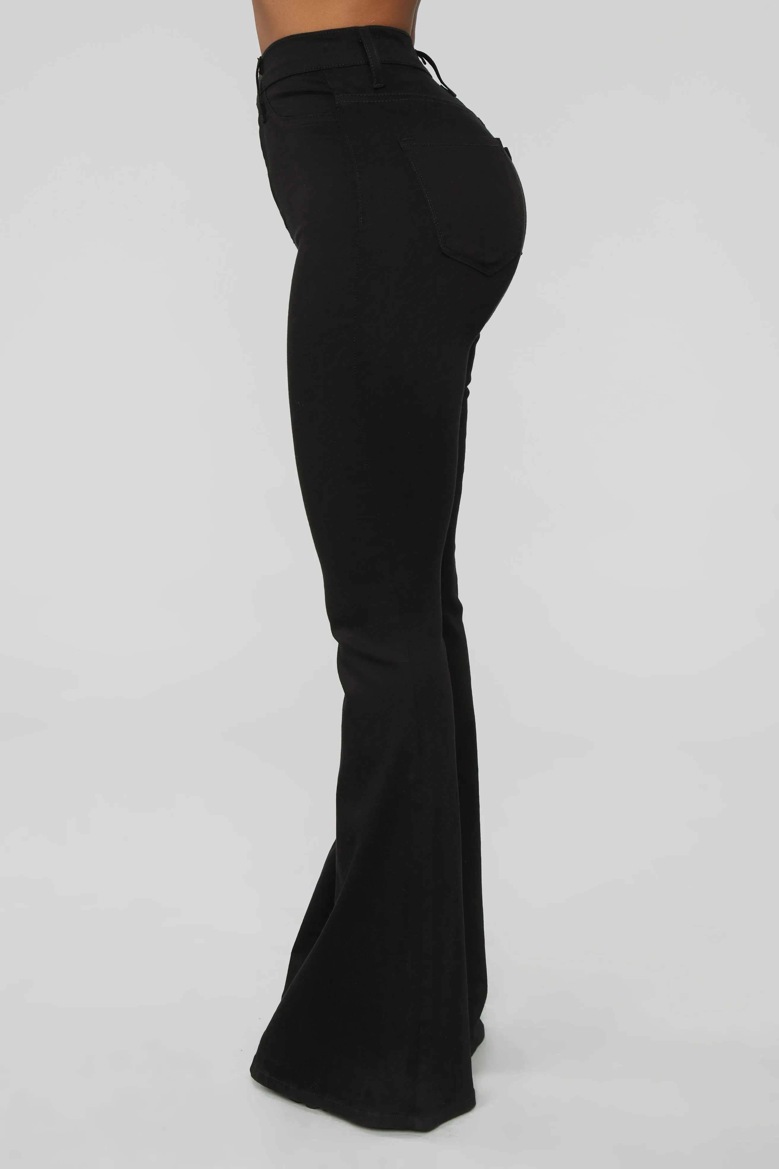 Bell Bottom Blues Jeans - Black