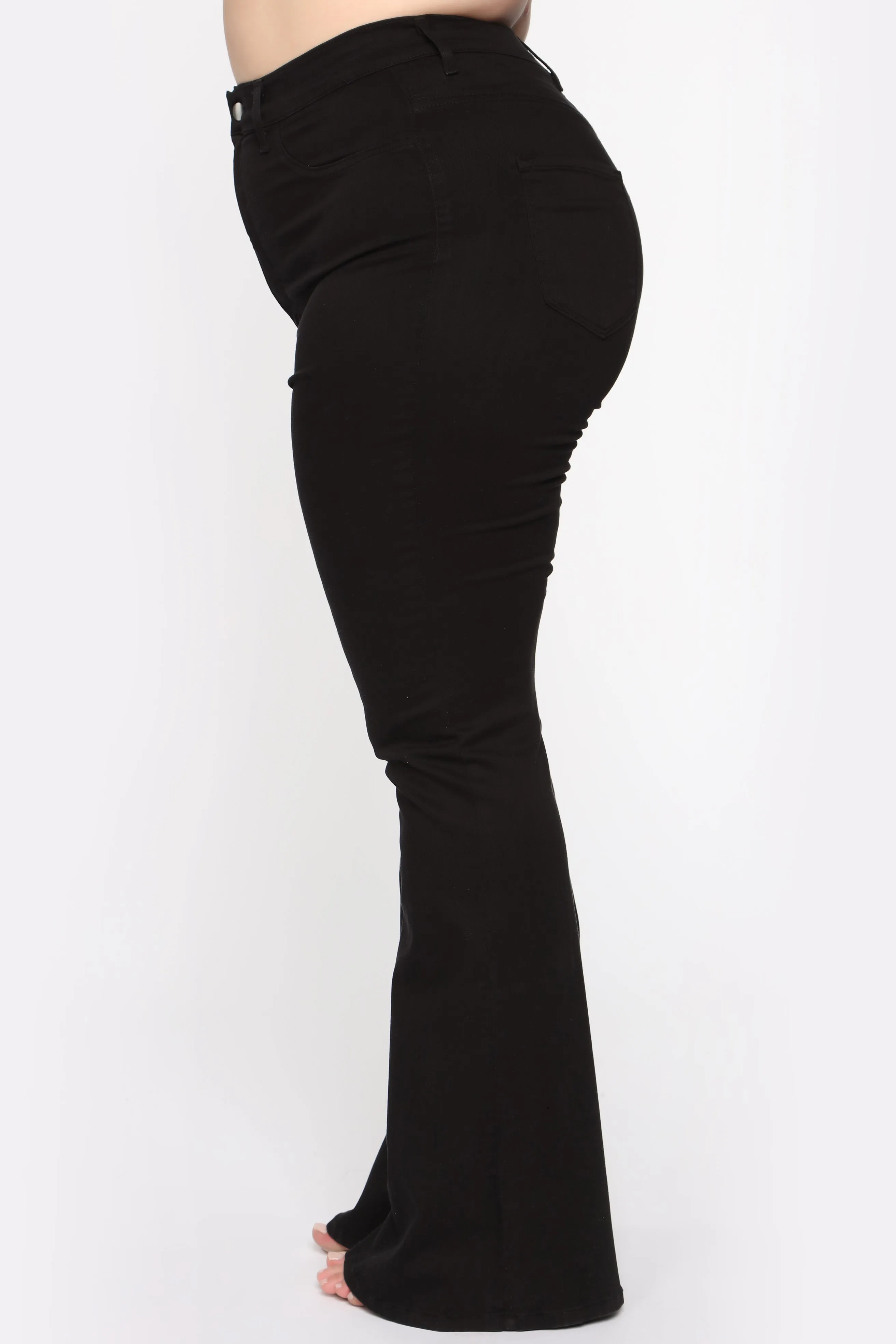 Bell Bottom Blues Jeans - Black