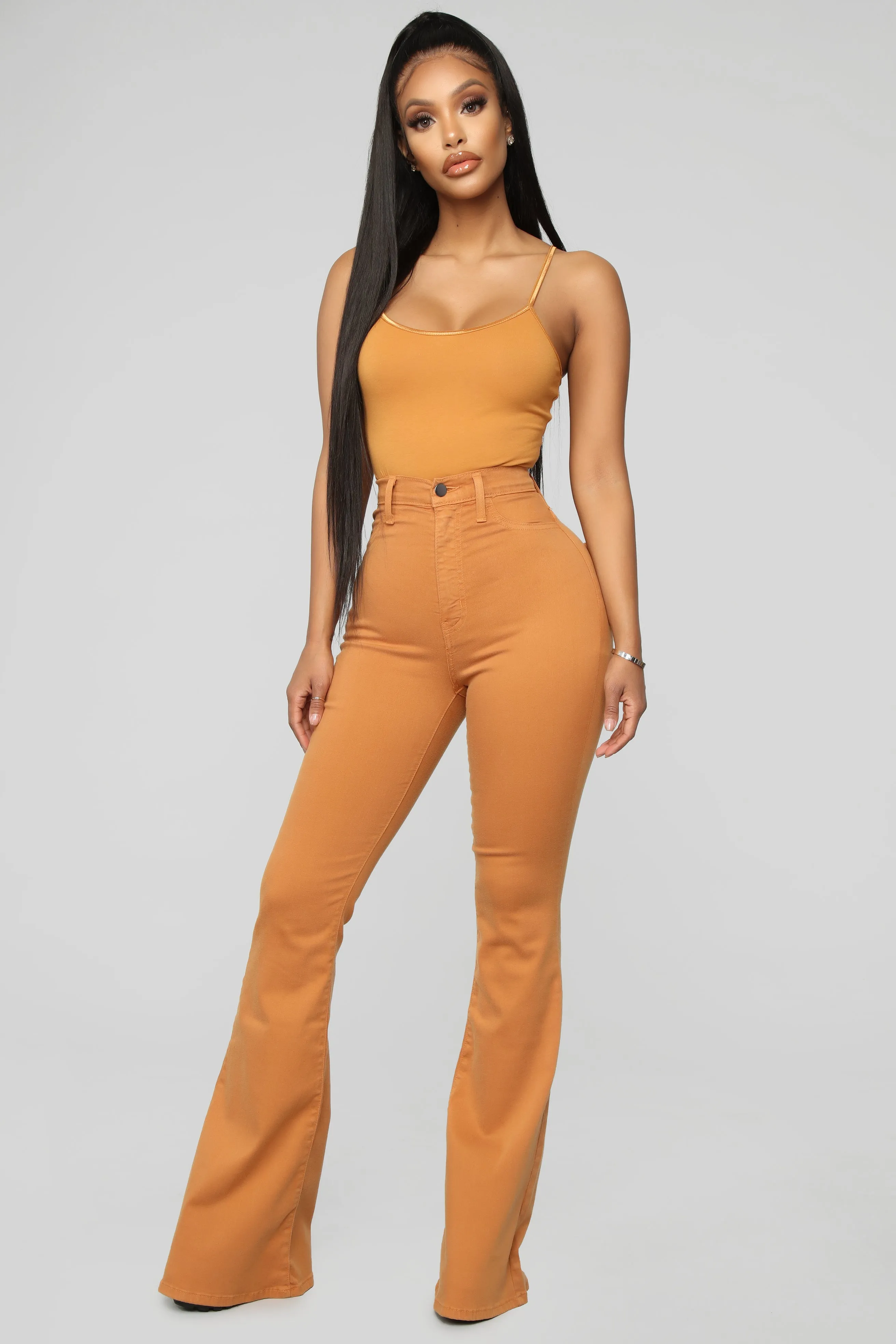 Bell Bottom Blues Jeans - Camel