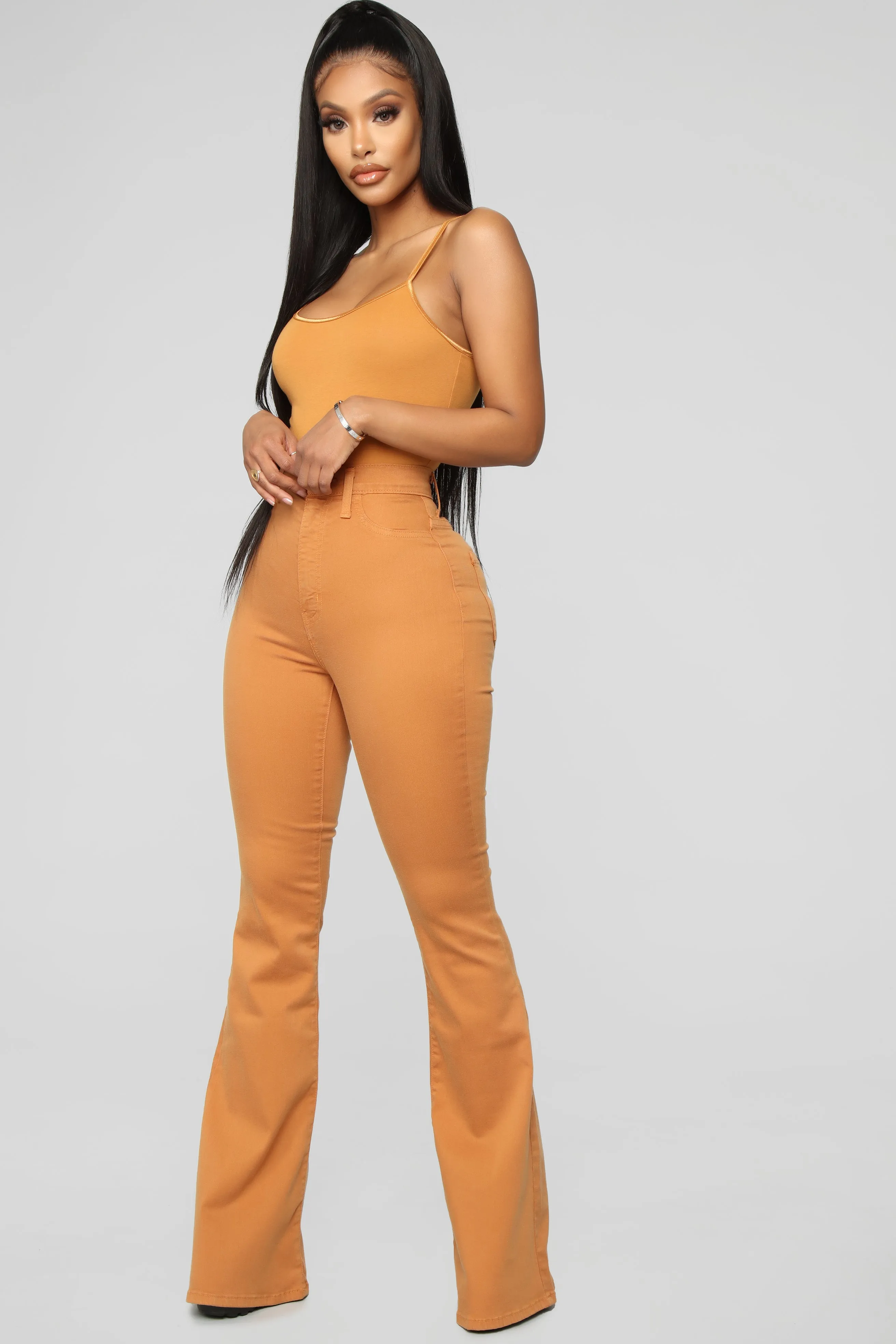 Bell Bottom Blues Jeans - Camel