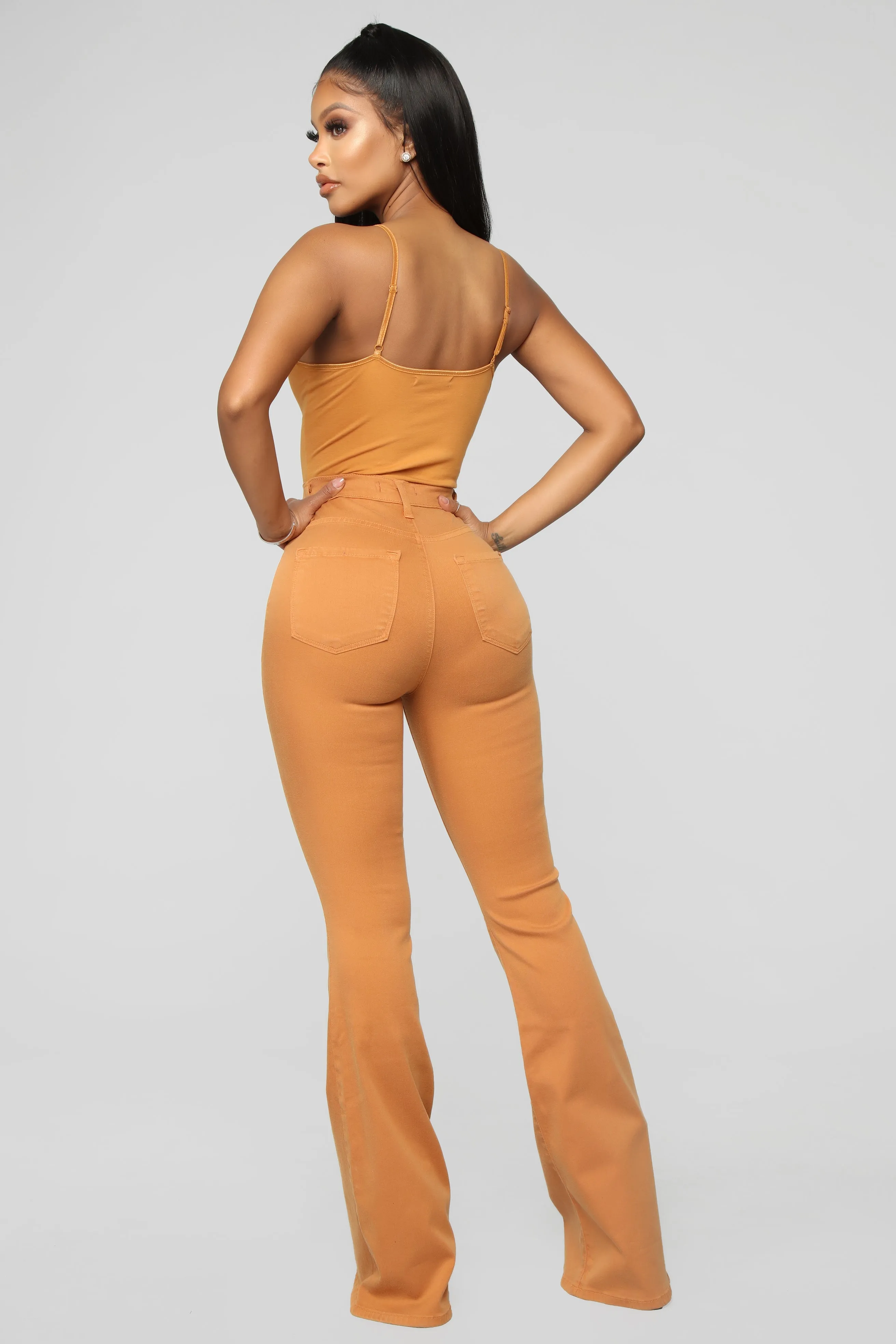 Bell Bottom Blues Jeans - Camel
