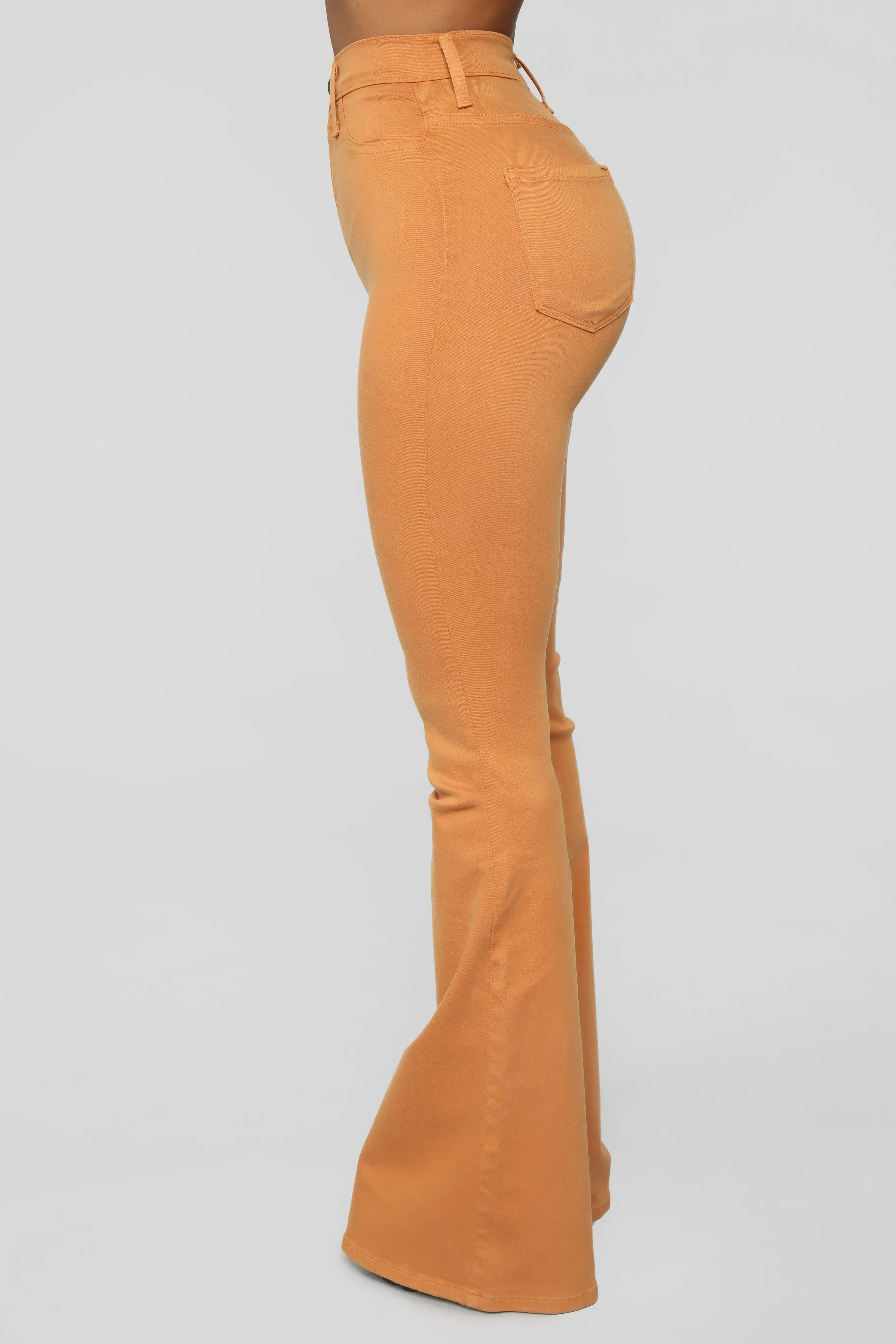 Bell Bottom Blues Jeans - Camel