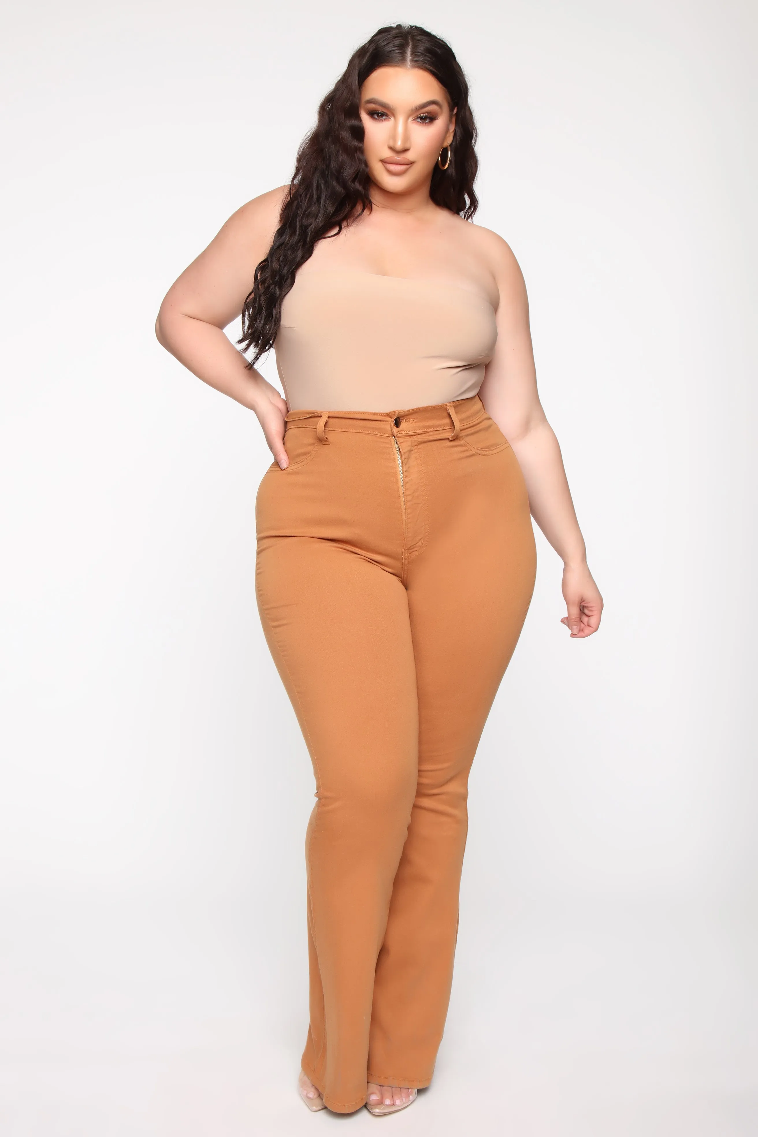Bell Bottom Blues Jeans - Camel