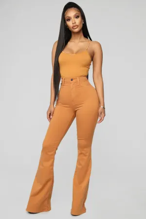 Bell Bottom Blues Jeans - Camel