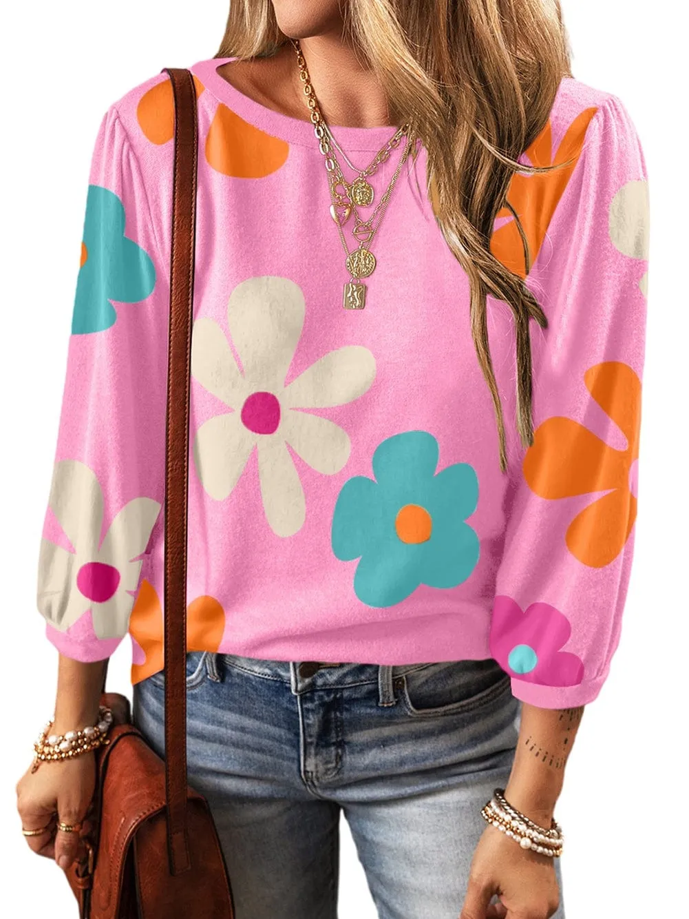 Boho Chic Floral Print Shirt