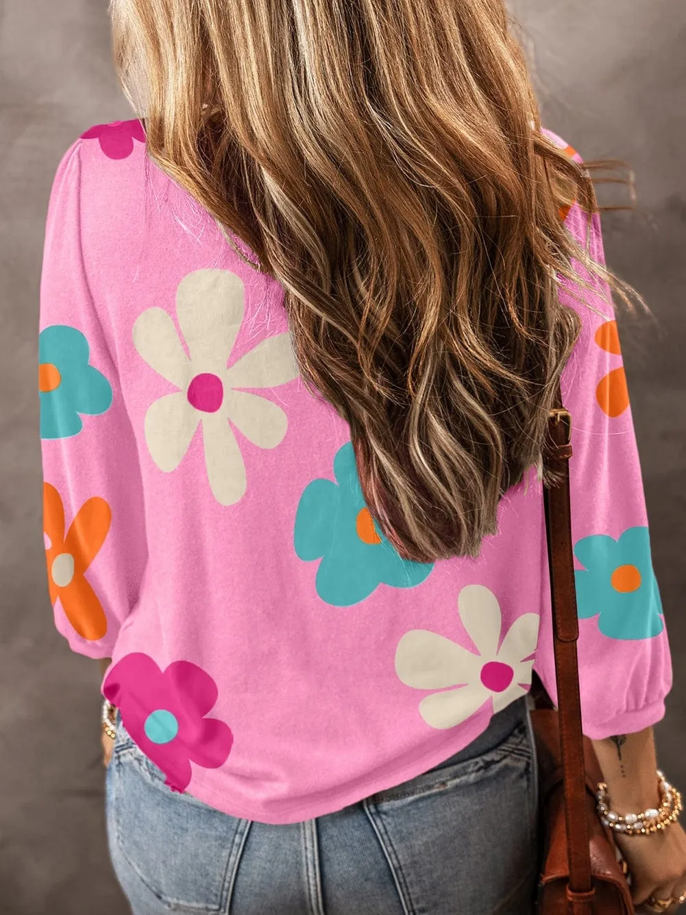 Boho Chic Floral Print Shirt