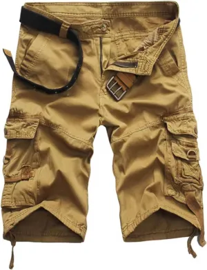 Cargo Shorts for Men Casual Running Sports Tactical Trousers Multiple Utility Pockets Cotton Hiking Short Pants