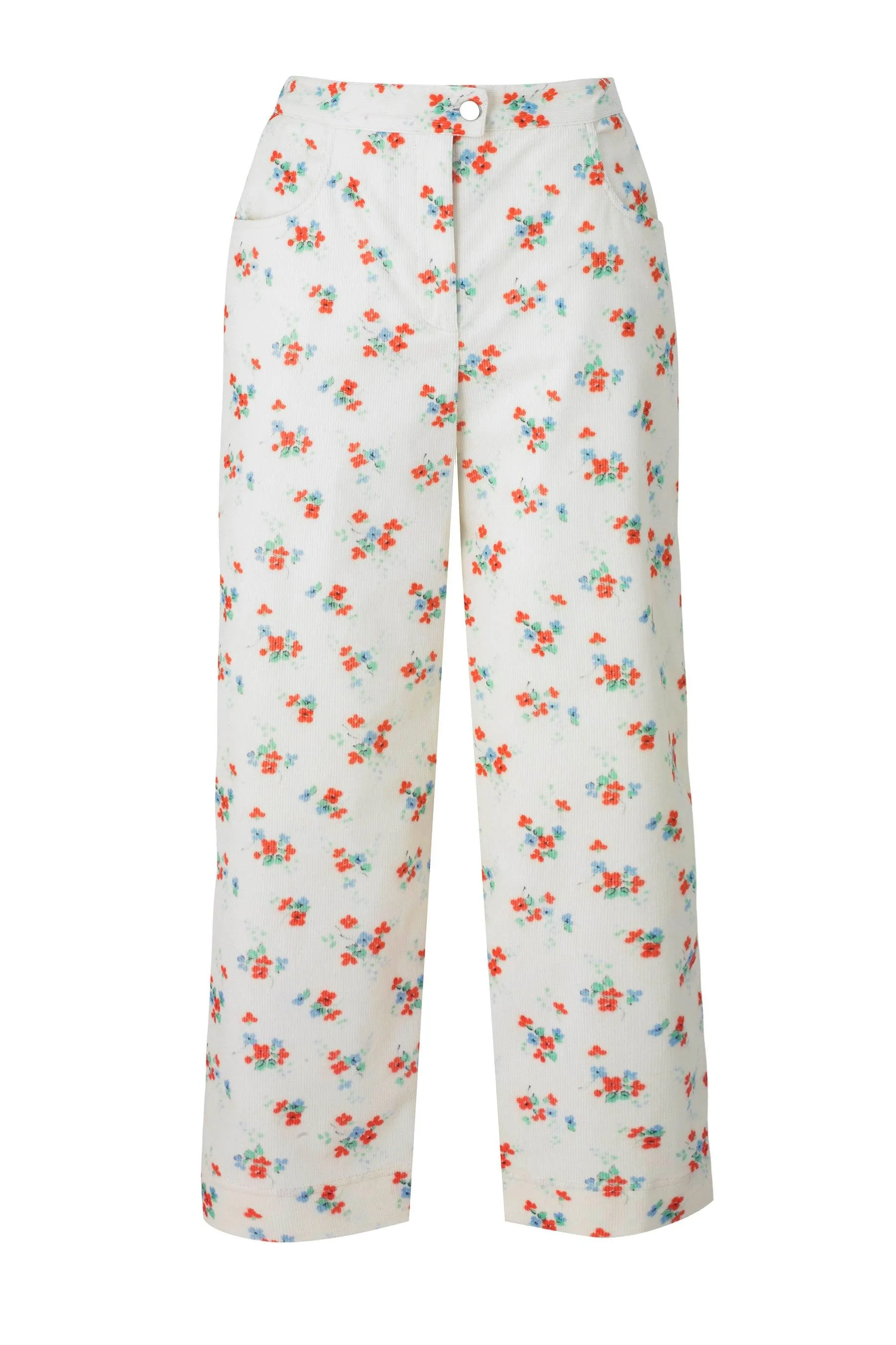 Cropped corduroy trouser