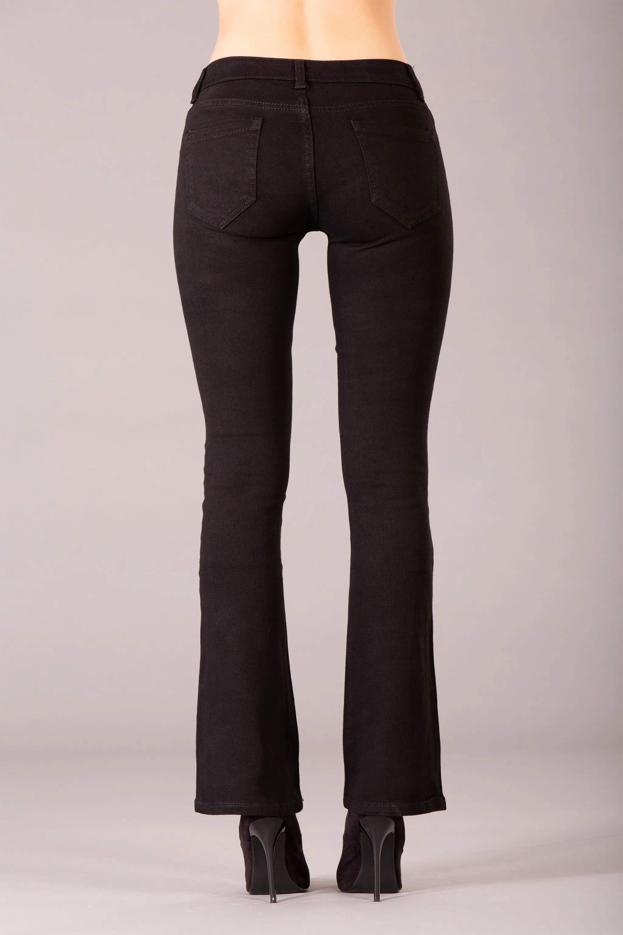 CurveFlare High-Waist Black Flare Jeans