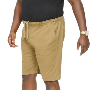D555 Mens Aries Big & Tall Strech Chino Shorts - Tobacco