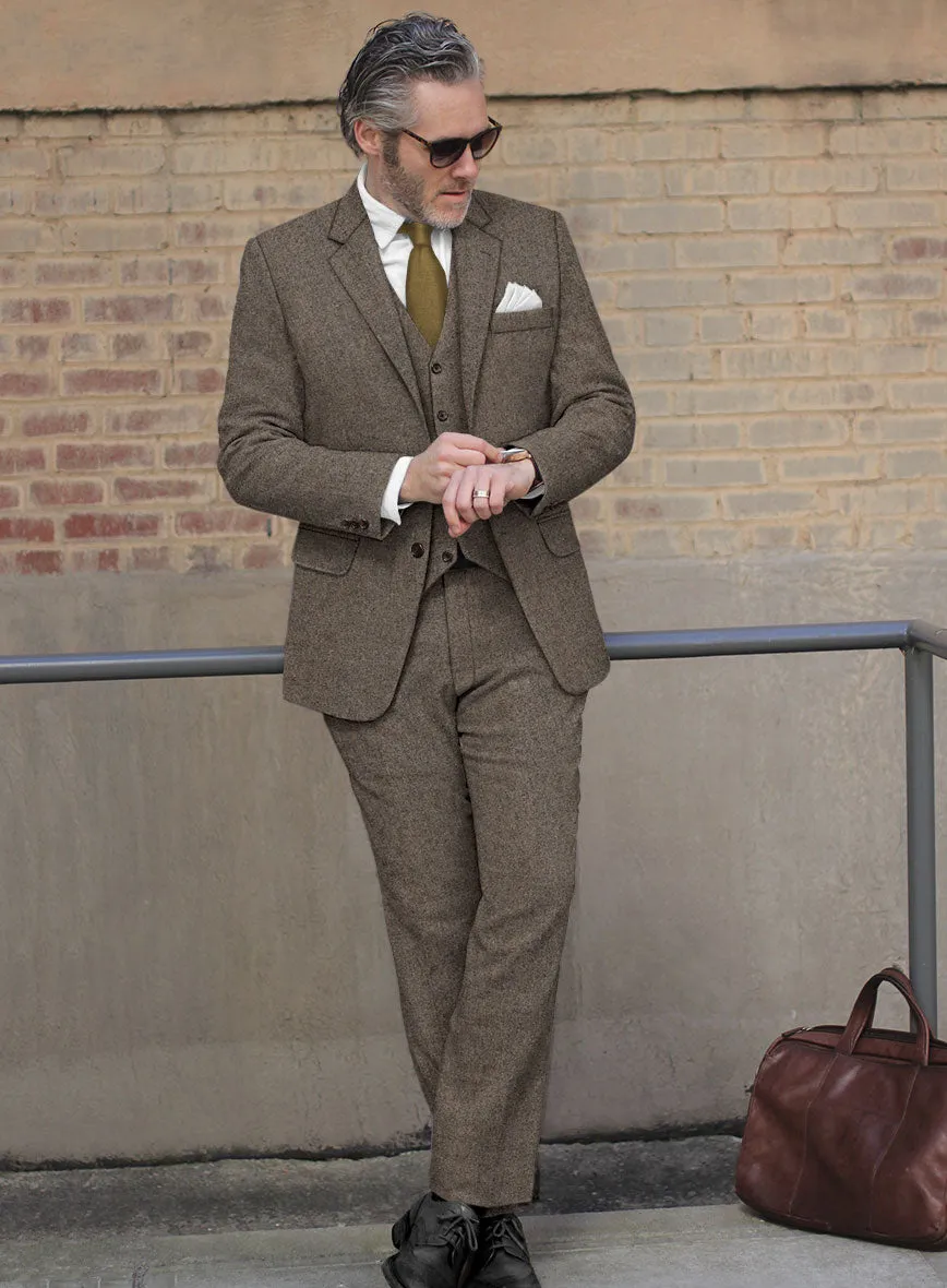 Dapper Brown Tweed Suit