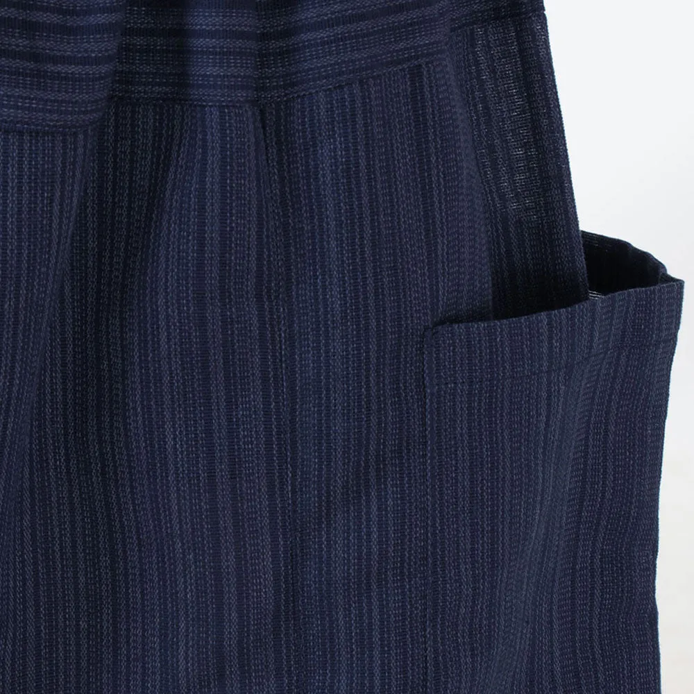 Deep Sea Blue Men's Pinstripe Harem Pants
