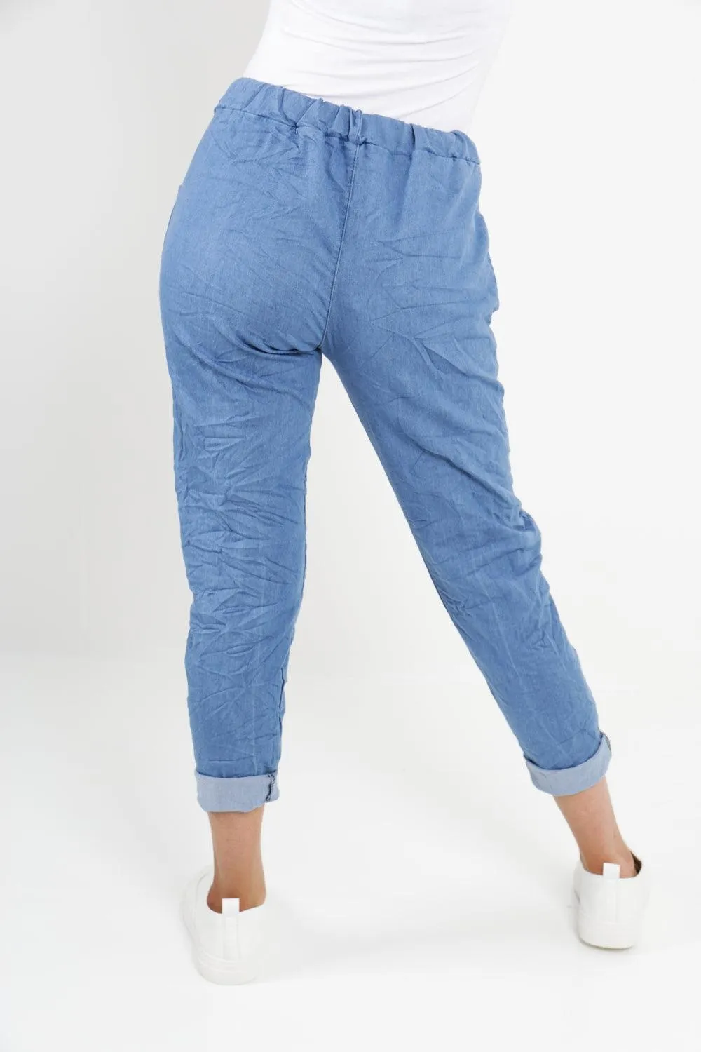 Denim Look Stretch Magic Pants