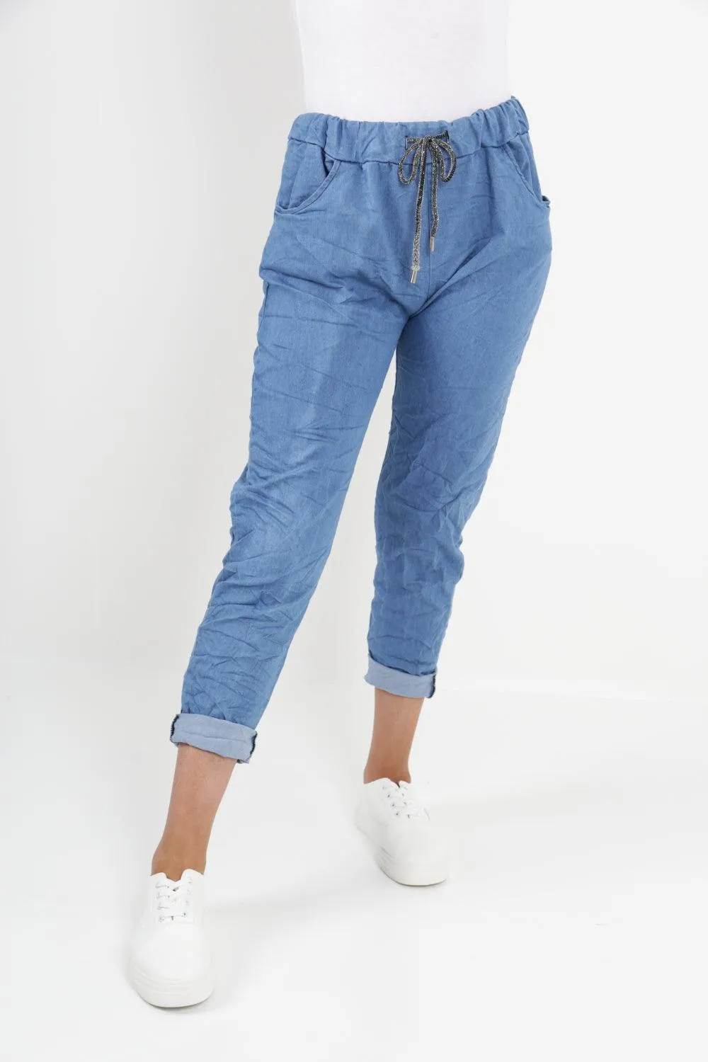Denim Look Stretch Magic Pants