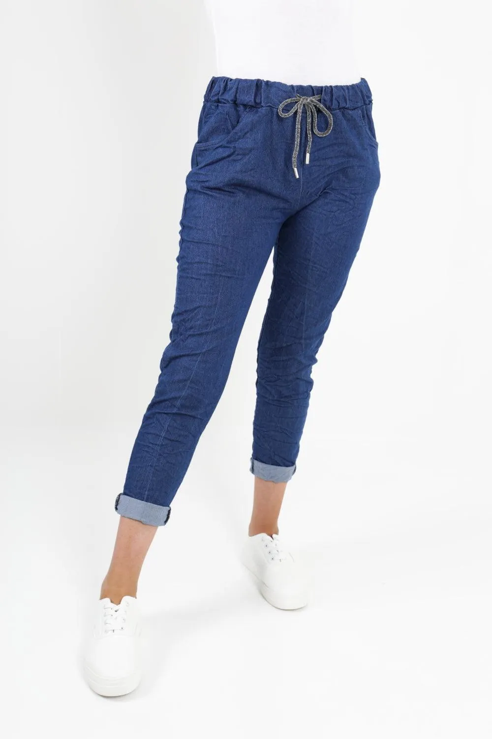 Denim Look Stretch Magic Pants