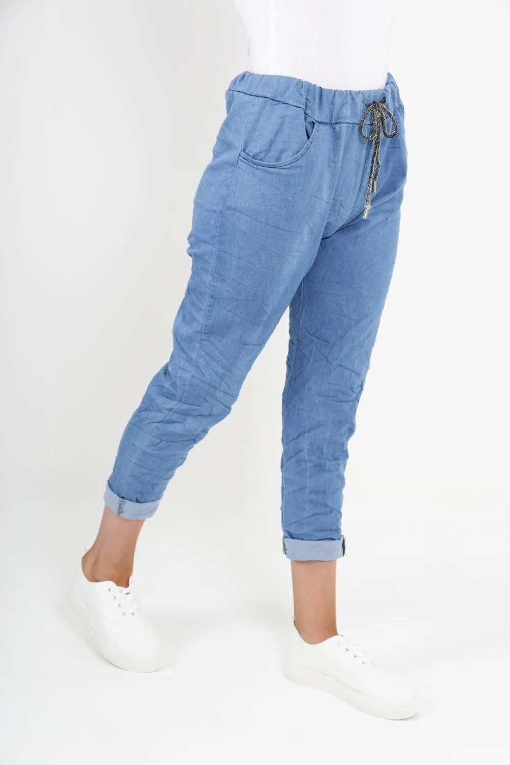 Denim Look Stretch Magic Pants
