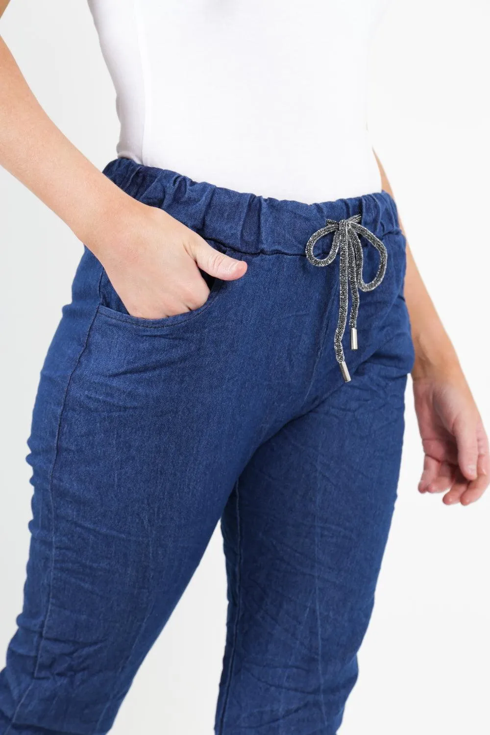 Denim Look Stretch Magic Pants