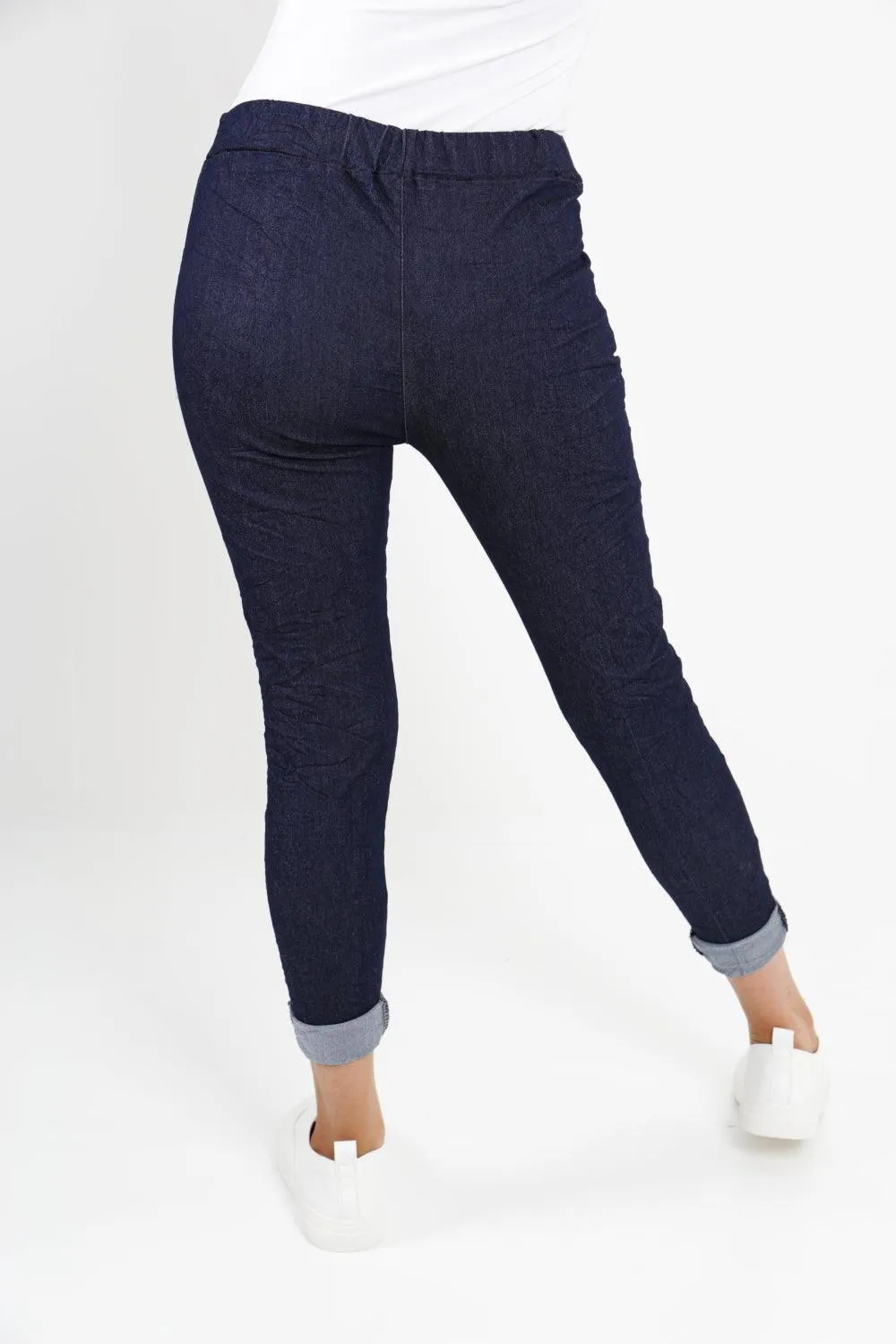 Denim Look Stretch Magic Pants