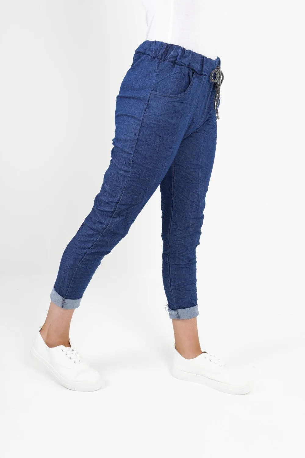Denim Look Stretch Magic Pants