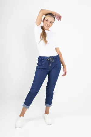 Denim Look Stretch Magic Pants