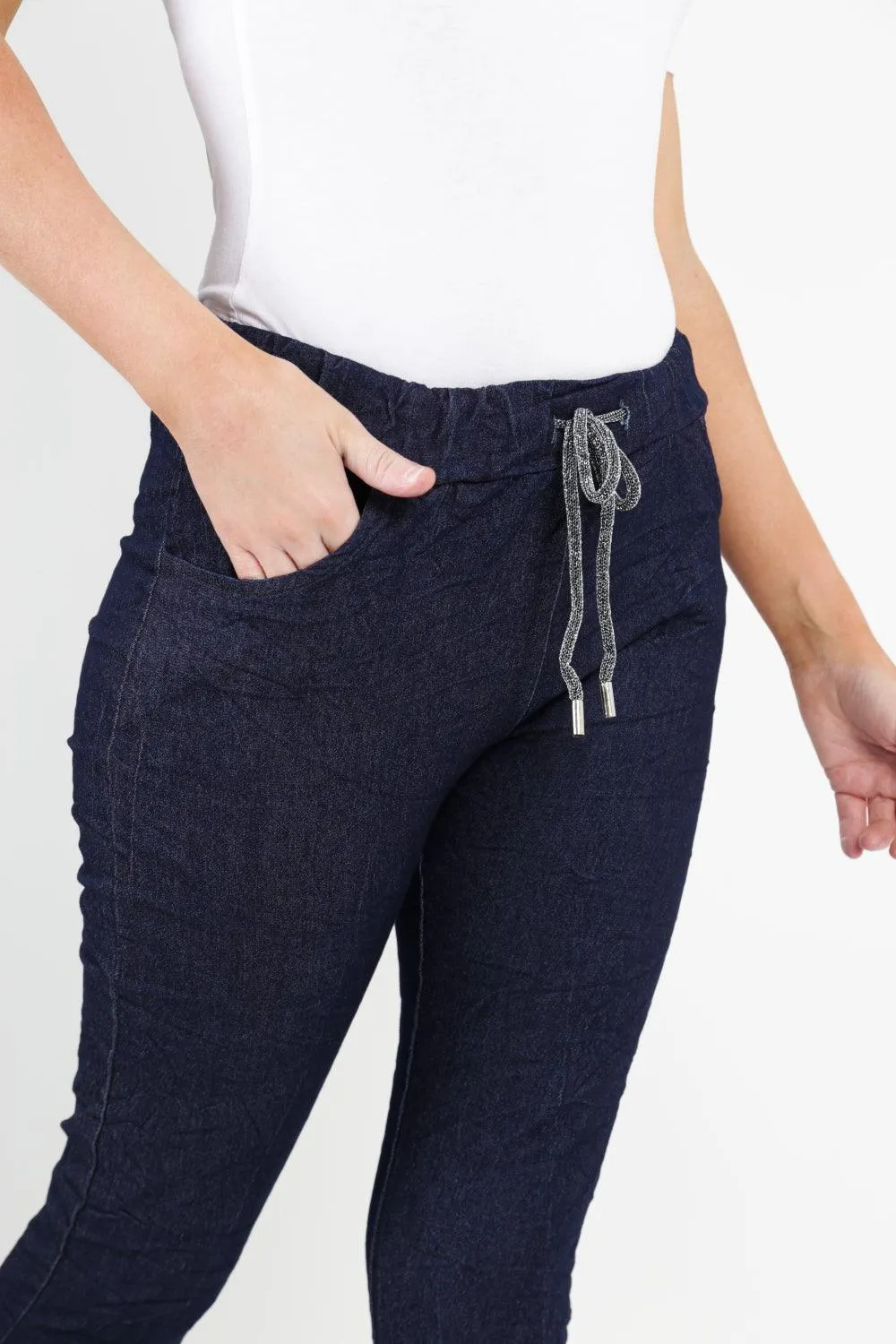 Denim Look Stretch Magic Pants