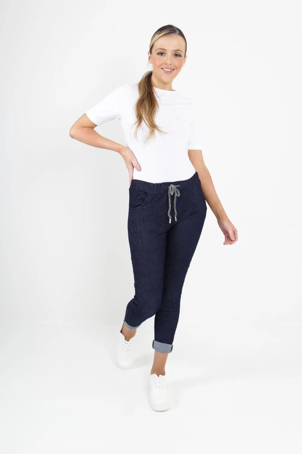 Denim Look Stretch Magic Pants