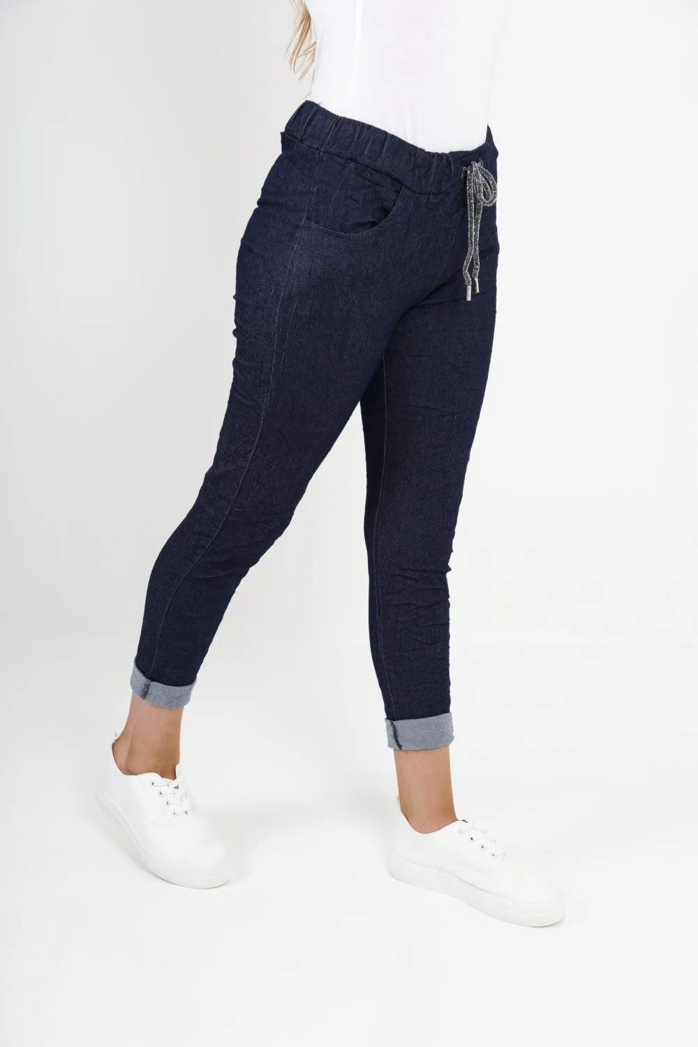 Denim Look Stretch Magic Pants