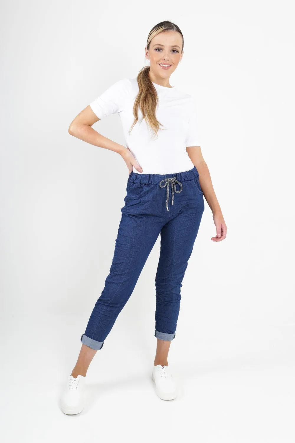 Denim Look Stretch Magic Pants