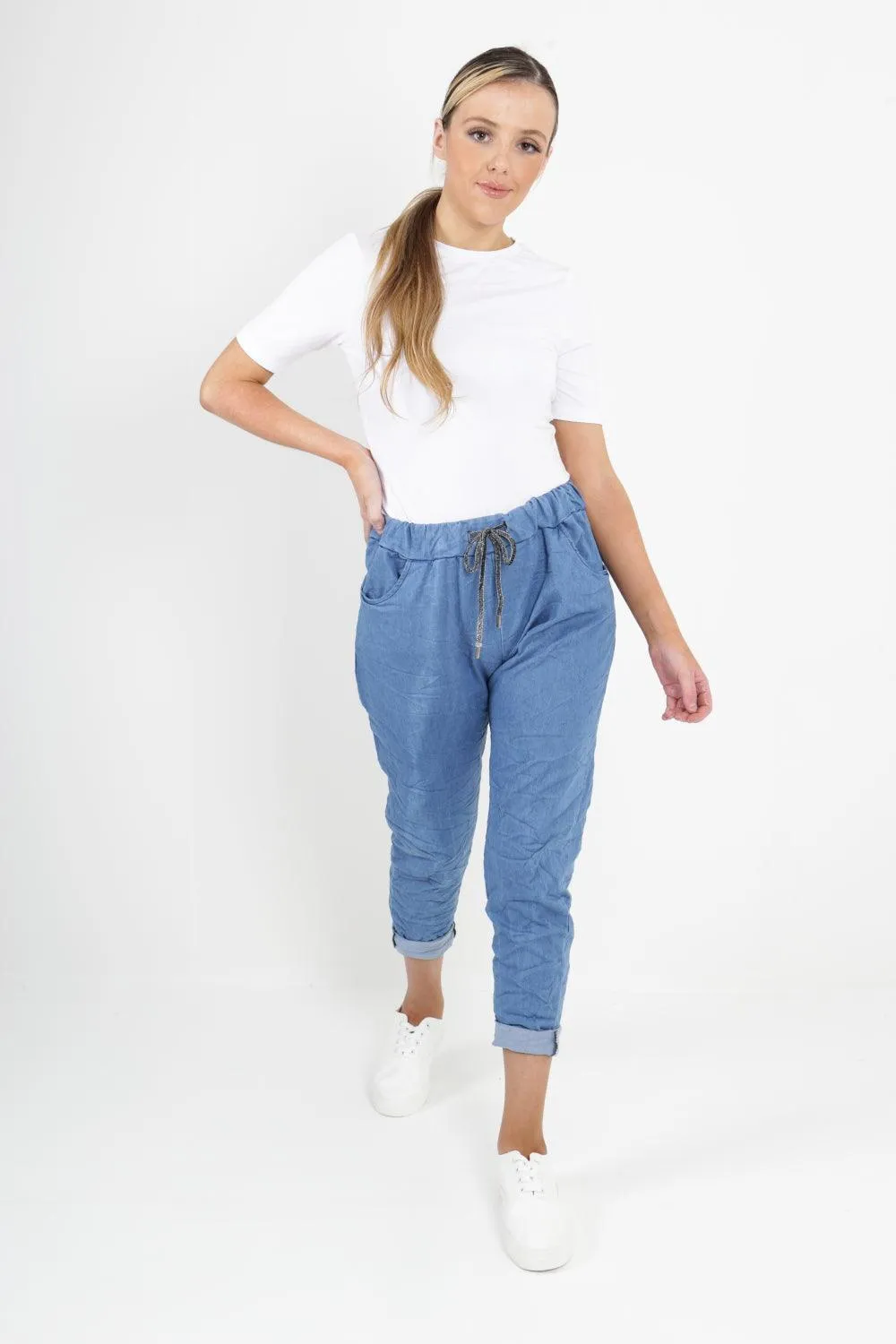 Denim Look Stretch Magic Pants