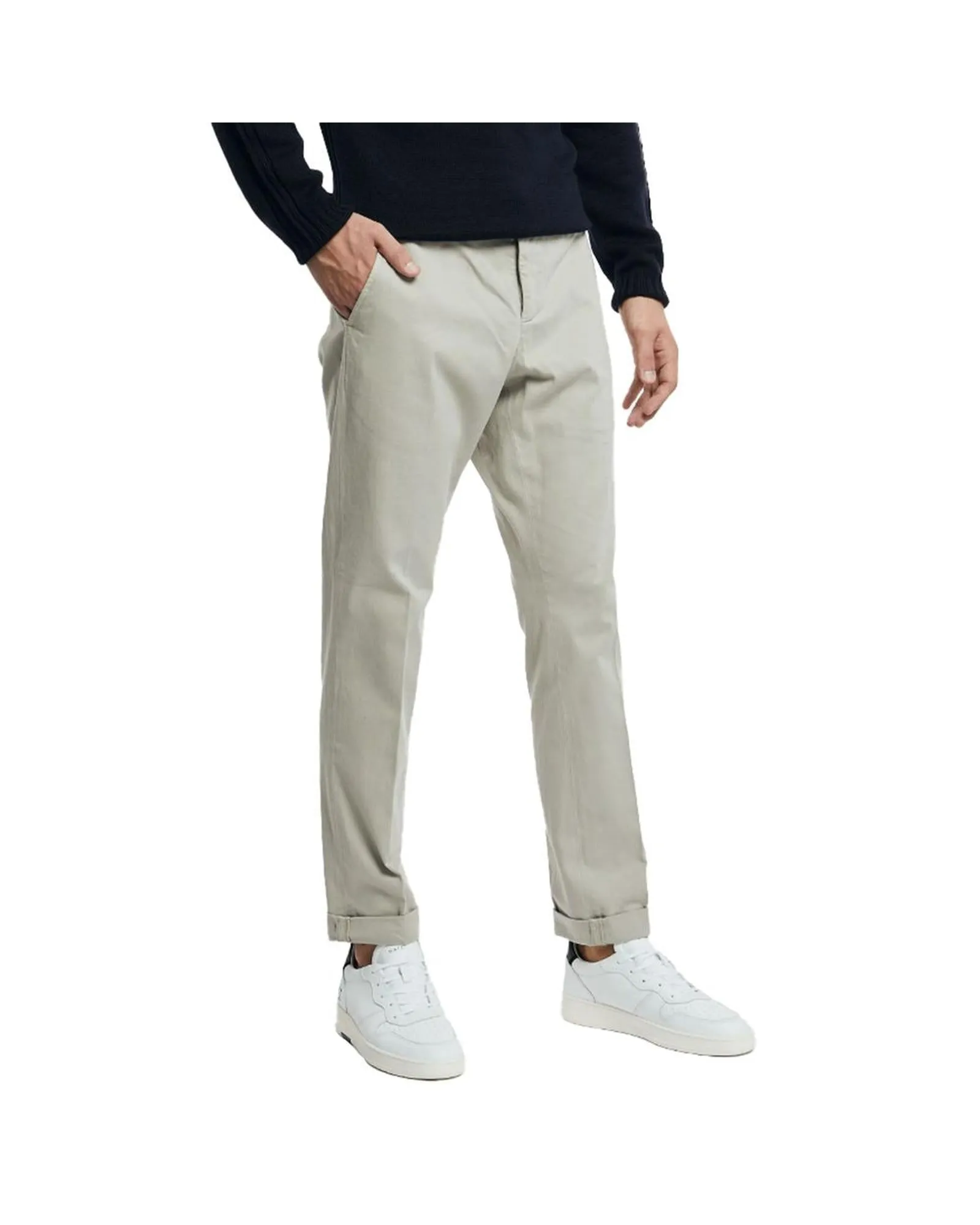 Dondup Slim Fit Chino Pants Mens Gray