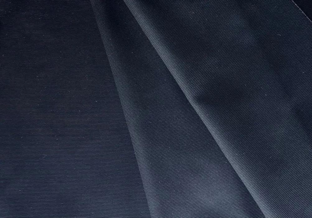 Finest Midnight Black Silk Faille (Made in Italy)
