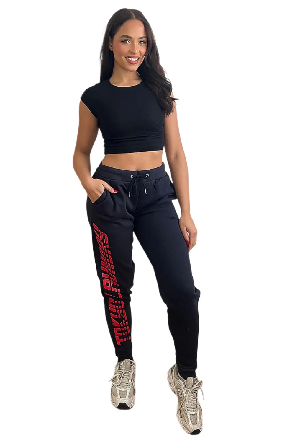 Full Leg Print Varsity Jogger Trousers