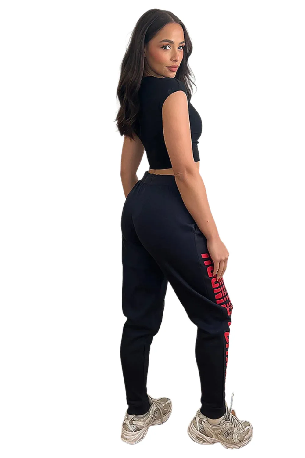 Full Leg Print Varsity Jogger Trousers
