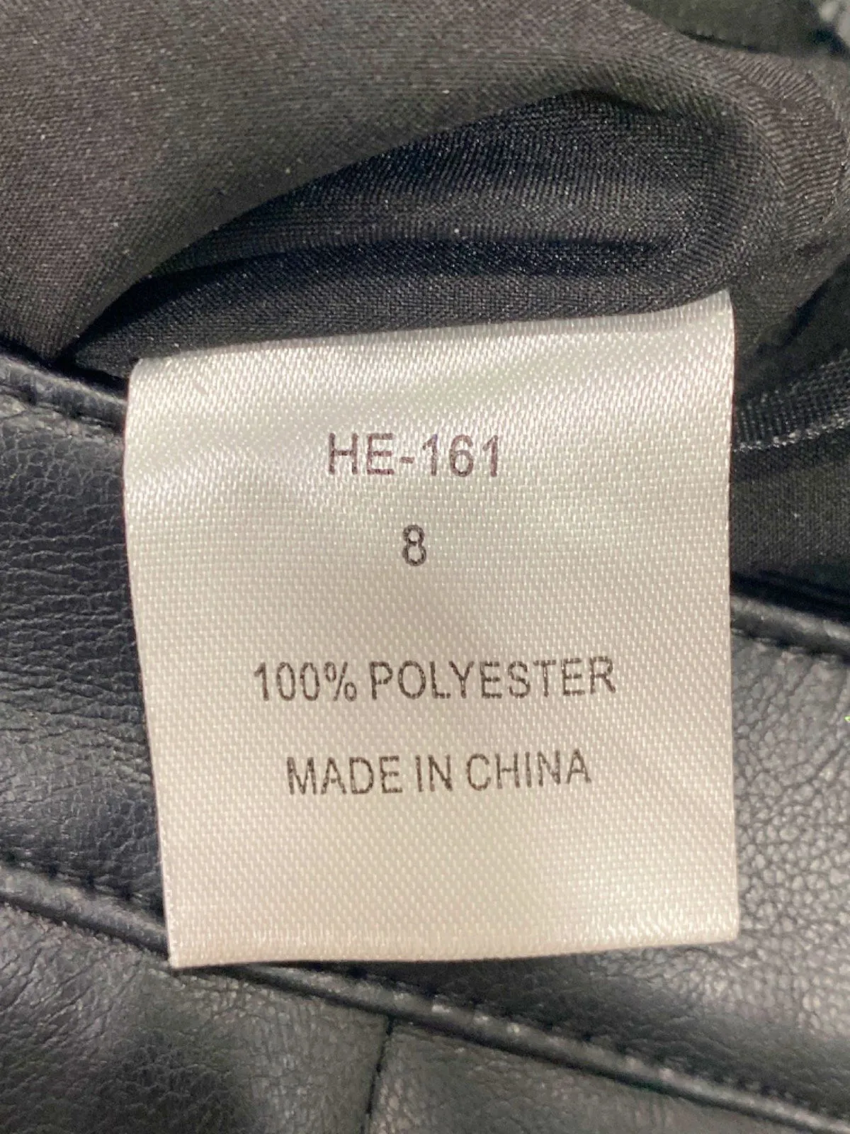 Henne Black Leather Trousers UK 8