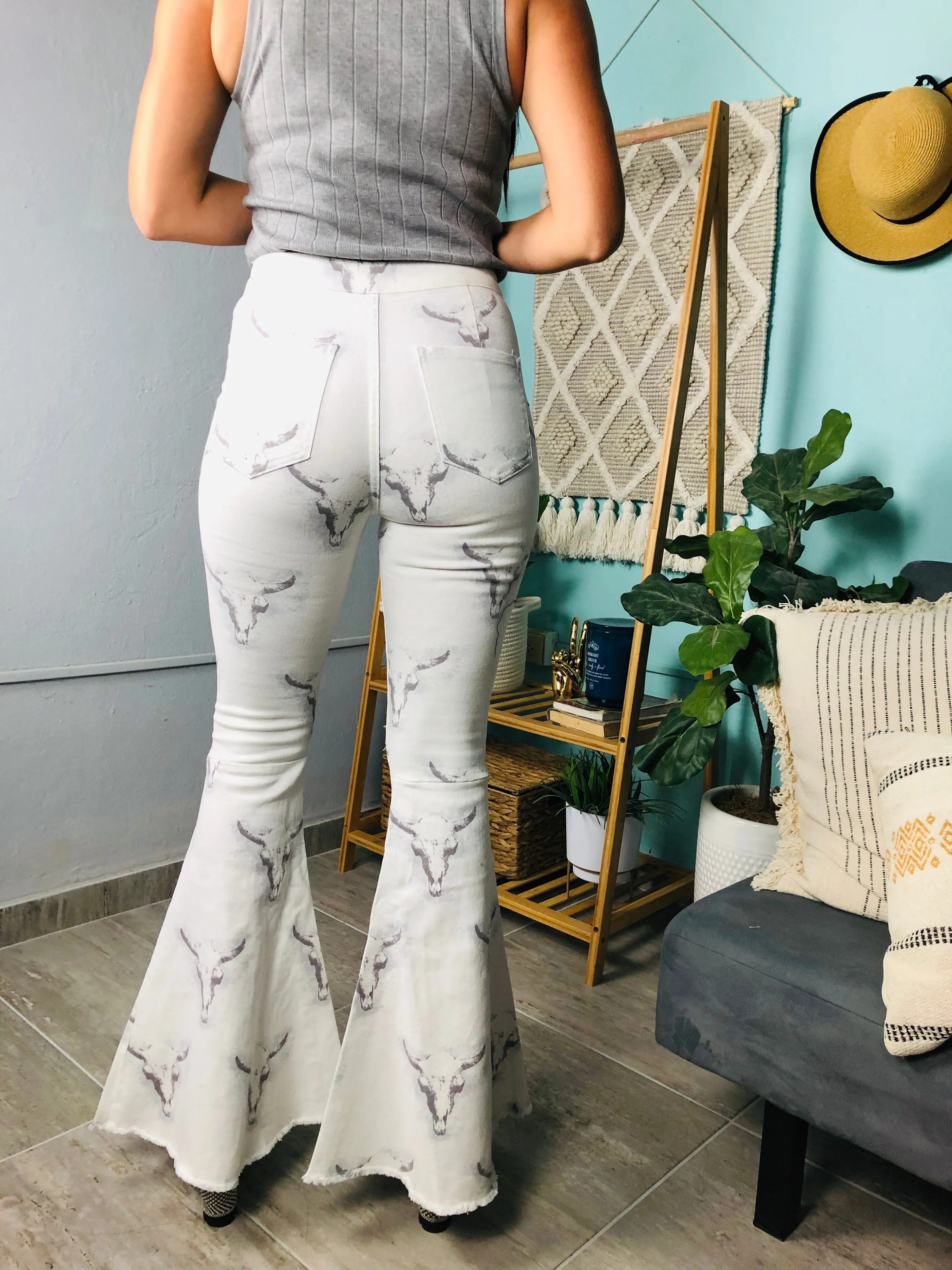 High Waisted Bull Denim Pants