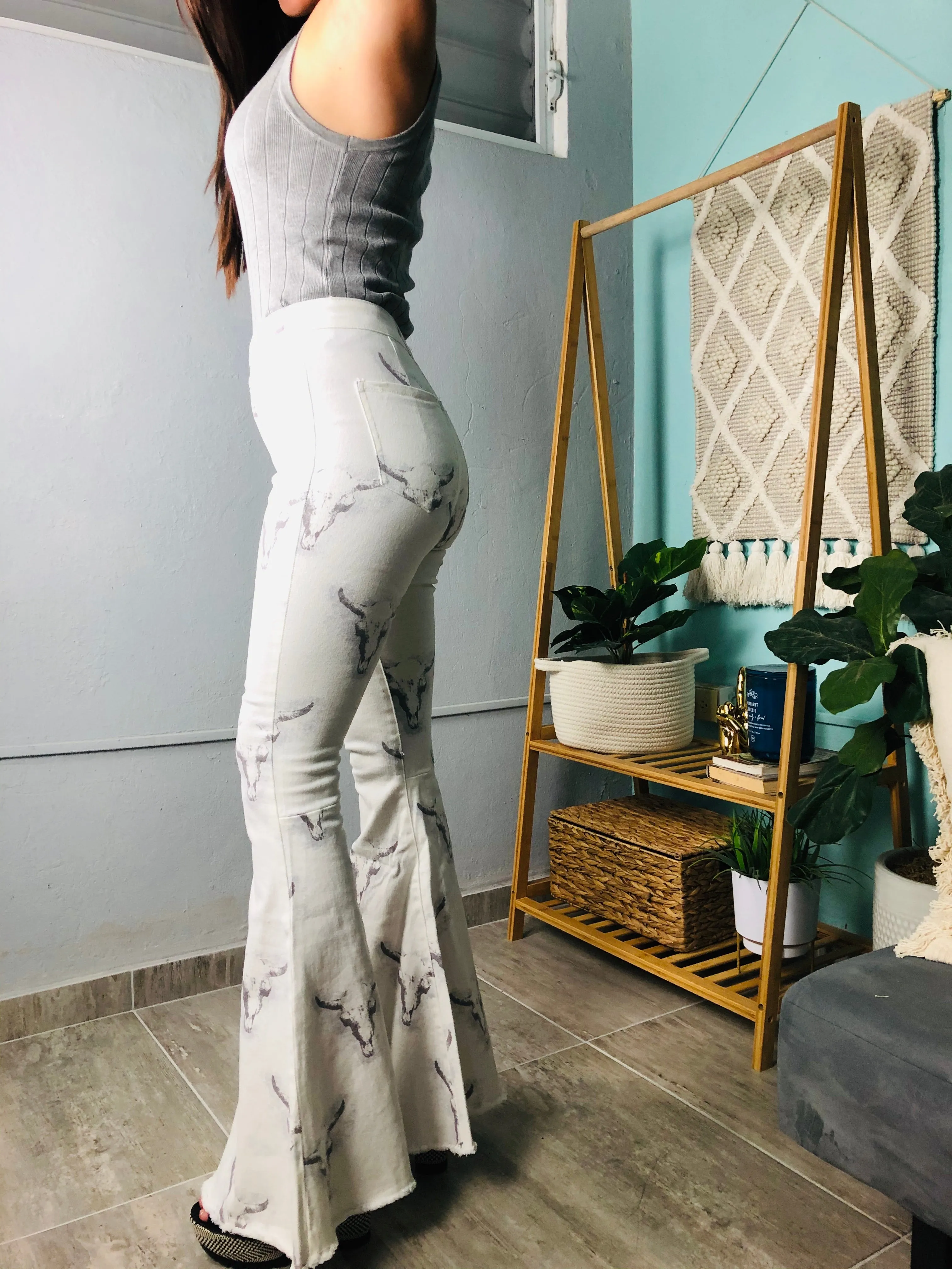High Waisted Bull Denim Pants
