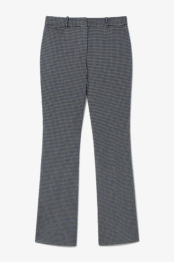 Horton Flare Trouser - Stretch Houndstooth :: Black / White