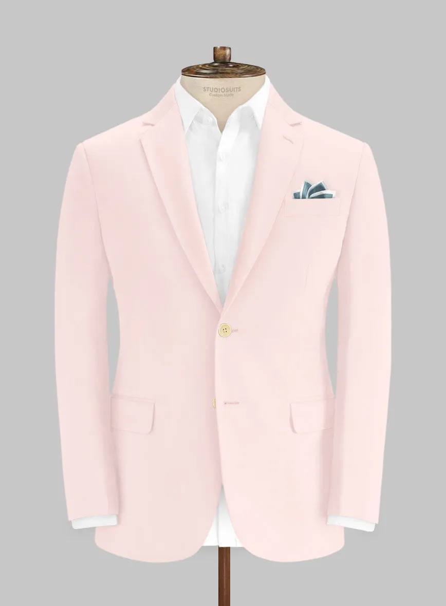 Italian Pale Pink Cotton Stretch Suit