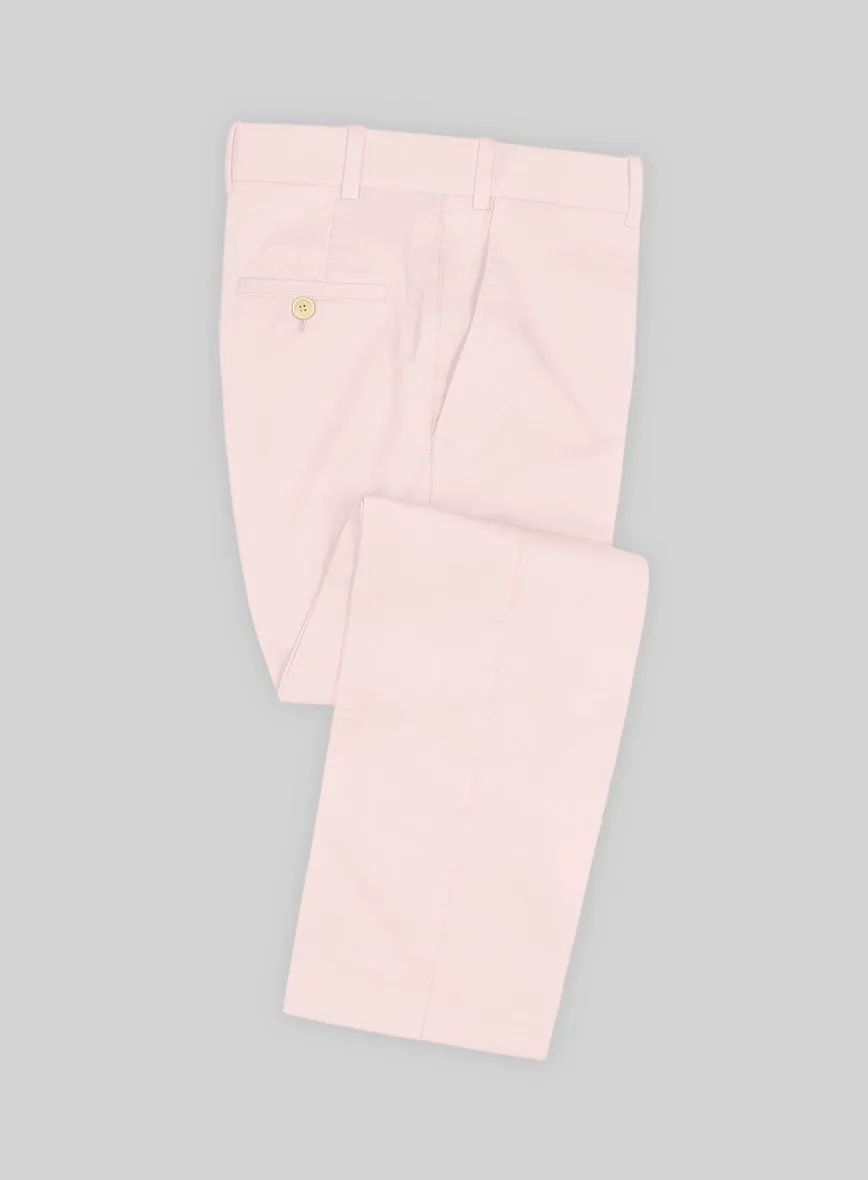 Italian Pale Pink Cotton Stretch Suit