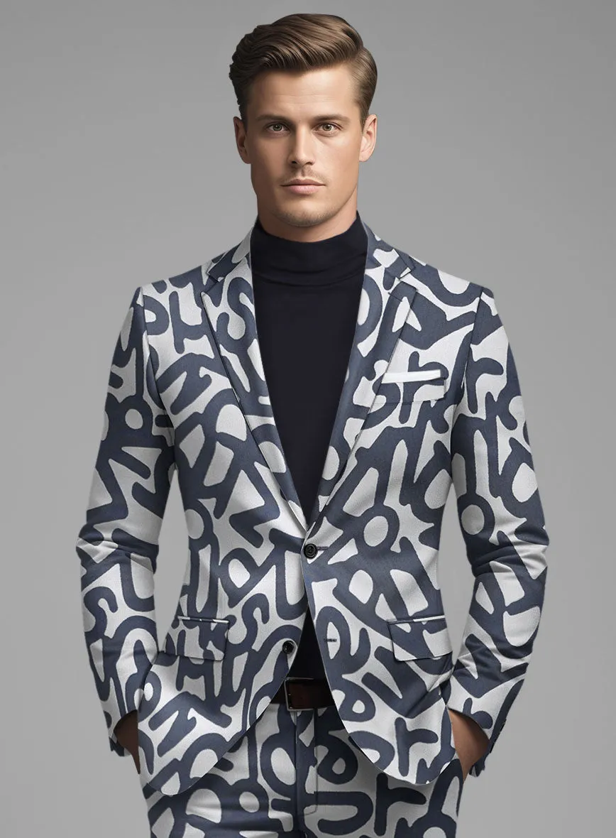 Italian Silk Alfabeto Suit