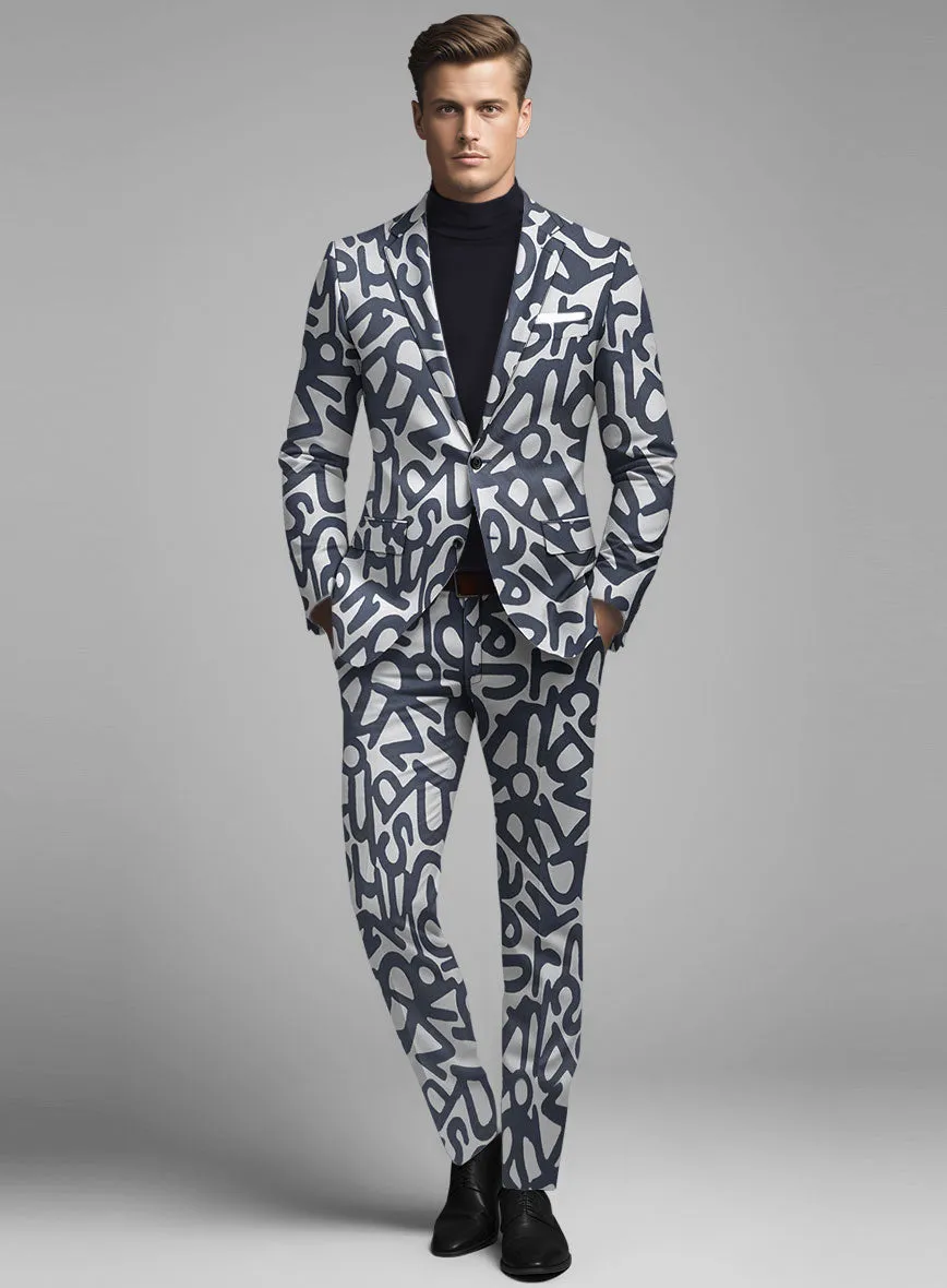 Italian Silk Alfabeto Suit