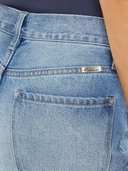 Kancan USA Chew-Up The Competition Distressed High-Rise Mom Jeans