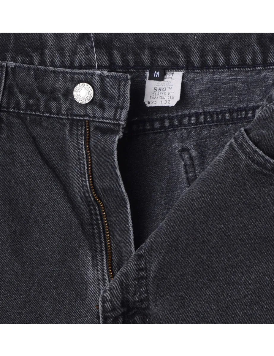 Label Black Cropped Jeans
